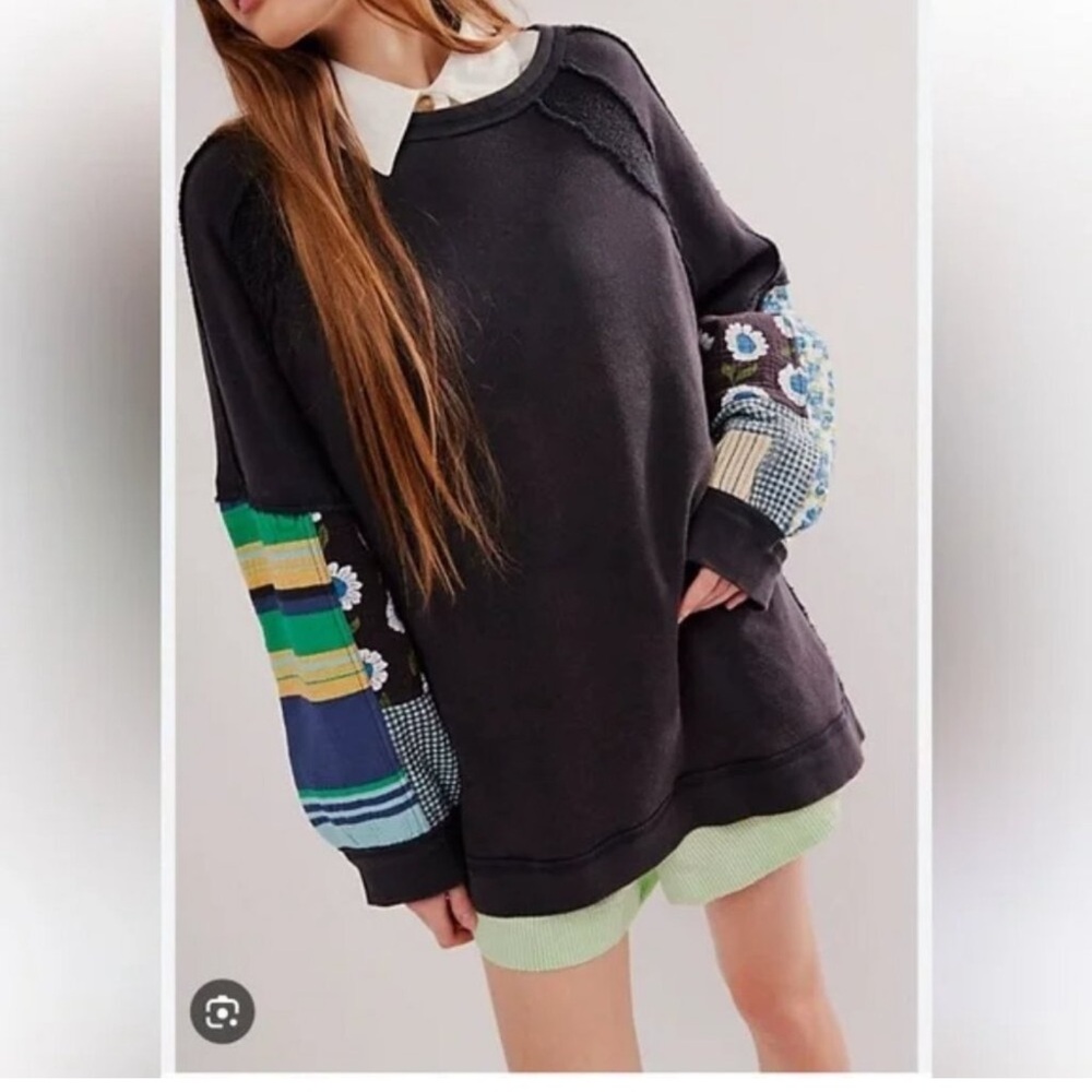 052 FP We The Free Right on Cuff Oversized Sweatshirt Tunic NEW Size Large